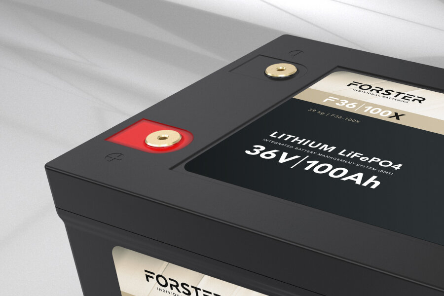 38,4V Lithium 100Ah LiFePO4 Premium Batterie | 200A-BMS-2.0  | 3840Wh | IP67