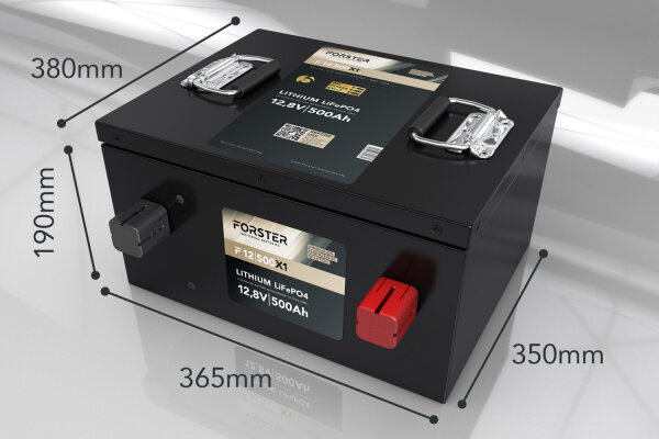 12,8V Lithium 500Ah LiFePO4 Premium Batterie |...