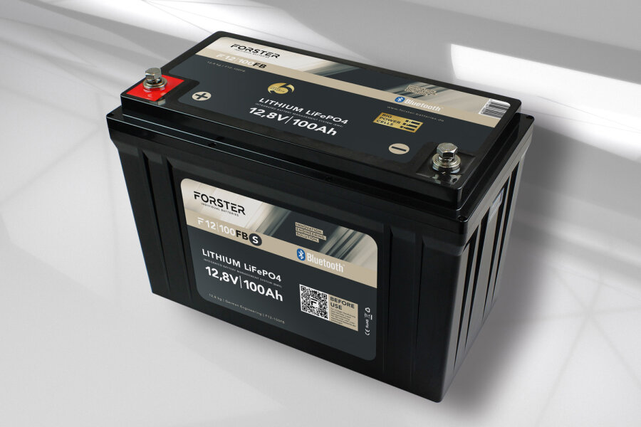 12,8V Lithium 100Ah LiFePO4 Standard Batterie | 100A-BMS | Smart Bluetooth | 1280Wh